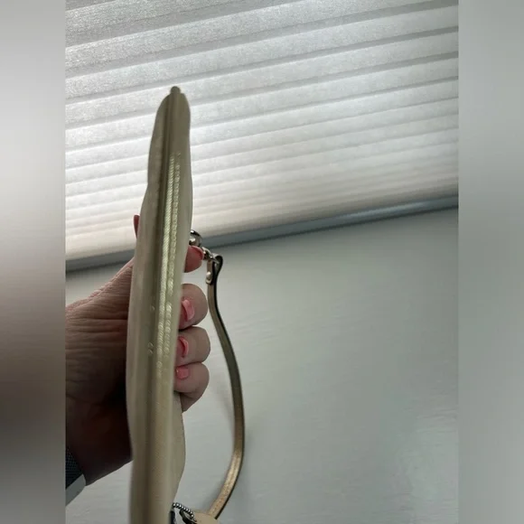 Coach Gold Wristlet and Faux Pearl Stud Earrings on Sterling Silver Posts -7-8mm - Picture 10 of 12